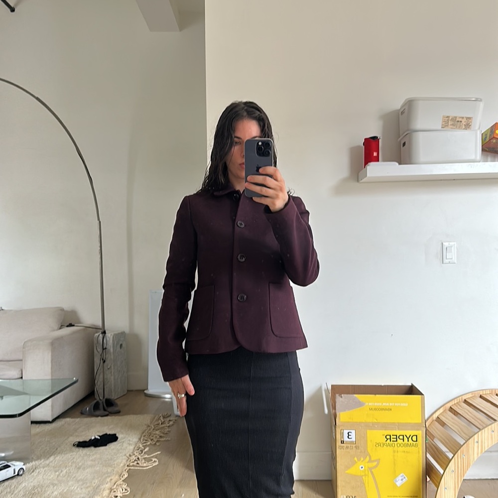 Theory "Julene" Wool Blend Button Front Patch Poc… - image 1